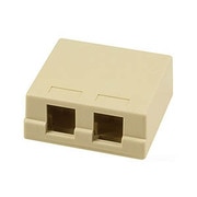 ALLEN TEL Electrical Surface Mount Box, Versatap, 2-Port, Ivory AT33D-09